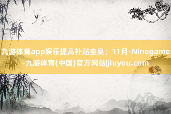 九游体育app娱乐提高补贴圭臬；11月-Ninegame-九