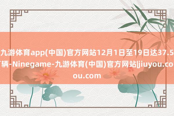 九游体育app(中国)官方网站12月1日至19日达37.5万辆-Ninegame-九游体育(中国)官方网站|jiuyou.com